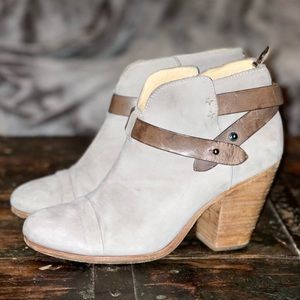 Rag & Bone Ankle Boots | Taupe Gray Suede | Size 39